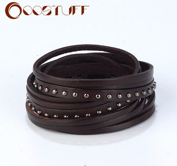 Bracelets for Women Men men vintage real leather jewelry Wrap pulseira masculina Bracelet menfeminina bracelets & bangles daiiibabyyy